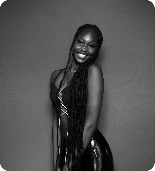 girl in black & white